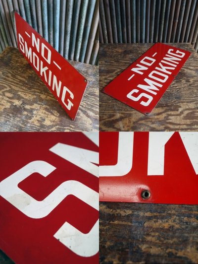 画像1: ビンテージ　NO　SMOKING　サイン