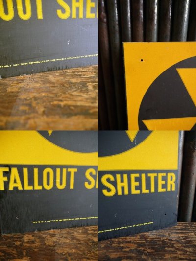 画像2: ビンテージ　D.STOCK　FALLOUT　SHELTER　看板　
