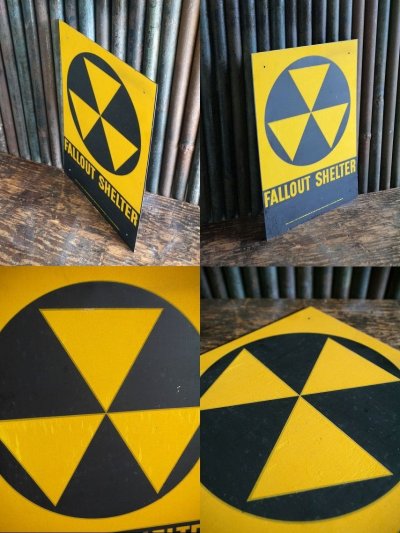 画像1: ビンテージ　D.STOCK　FALLOUT　SHELTER　看板　
