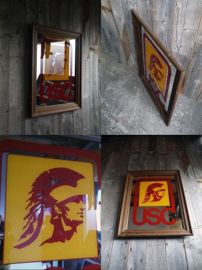 画像2: ビンテージ USC 大型ミラー