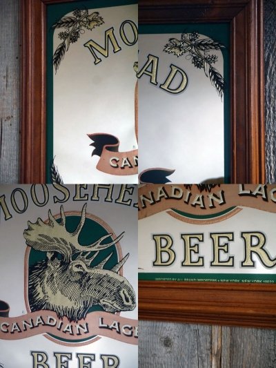 画像2: ビンテージ　MOOSEHEAD　BEER　パブミラー