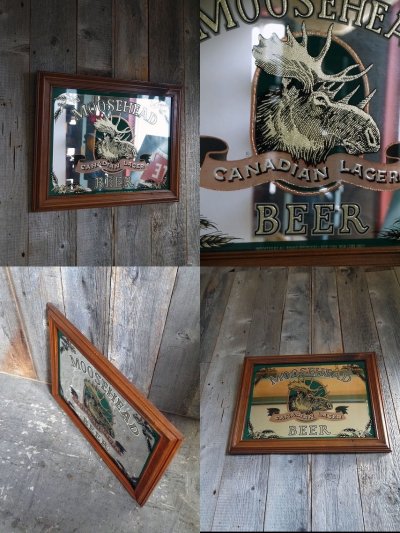 画像1: ビンテージ　MOOSEHEAD　BEER　パブミラー