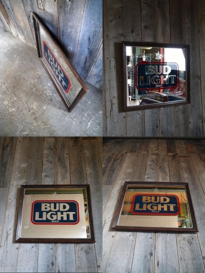 画像2: ビンテージ　BUD　LIGHT　パブミラー