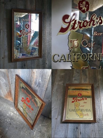画像2: ビンテージ　Stroh's　BEER　CALIFORNIA　パブミラ―