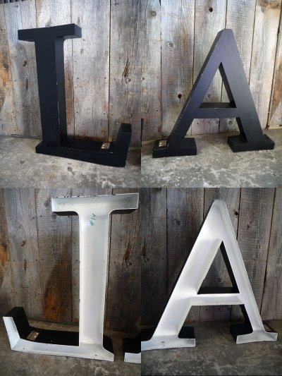 画像1: USA　L.A　メタルサイン