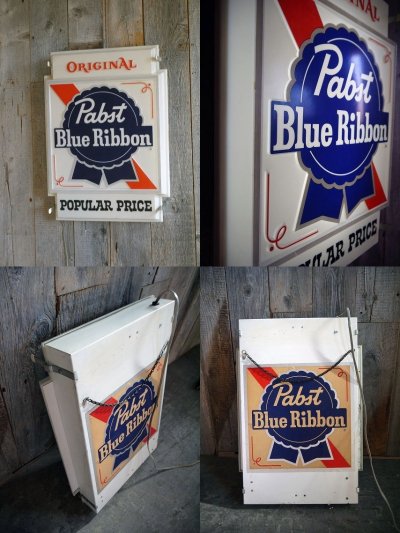 画像2: ビンテージ　Papst　Blue　Ribbon　ライトサイン