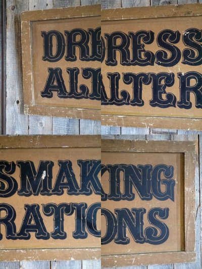 画像1: ビンテージ　 DERSSMARKING ALTERATIONS　大型看板