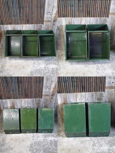 画像2: ビンテージ インダストリアル 5段メタルケース