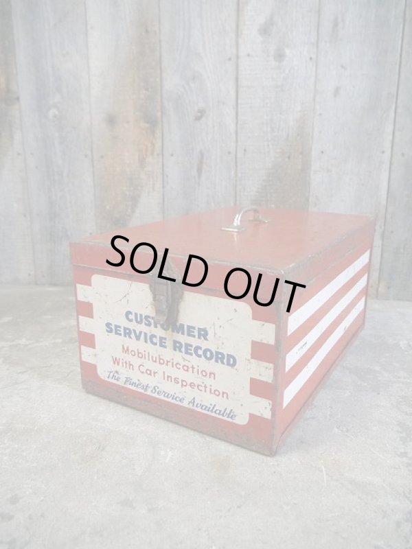 画像1: ビンテージ　Mobile　COSTOMER　SERVICE　RECORO　メタルケース (1)