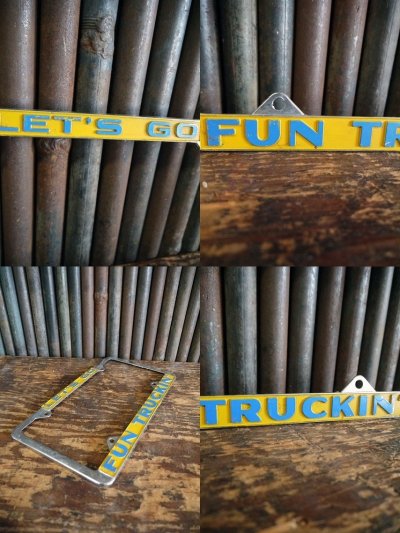 画像2: ビンテージ　LET’S　GO　FUN　TRUCKIN'　ナンバープレートフレーム