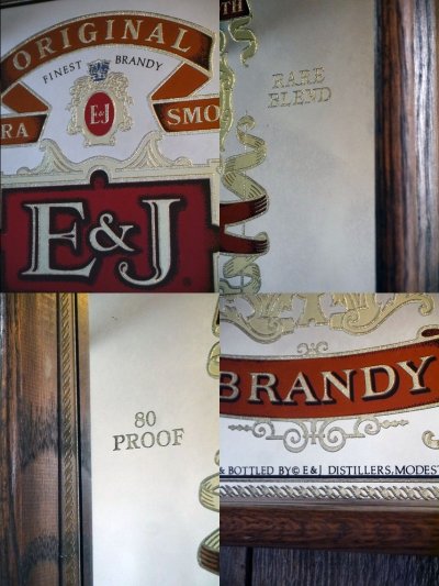 画像1: ビンテージ　E＆J　BRANDY　パブミラー