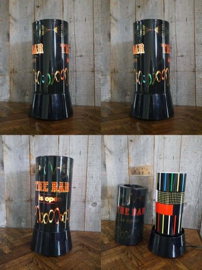 画像2: ビンテージ　BAR　is　Open　回転式ランプ