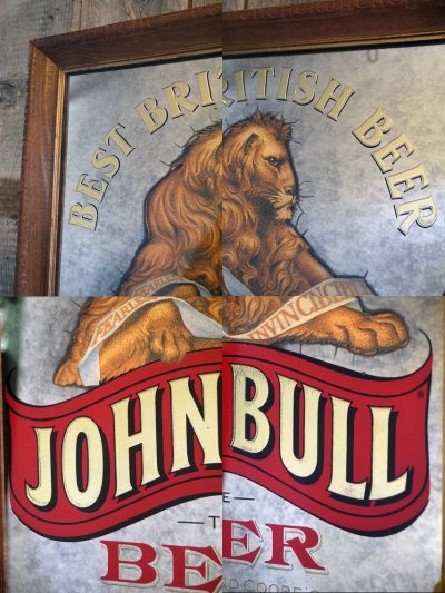 画像1: ビンテージ　JOHN　BULL　BEER　パブミラー