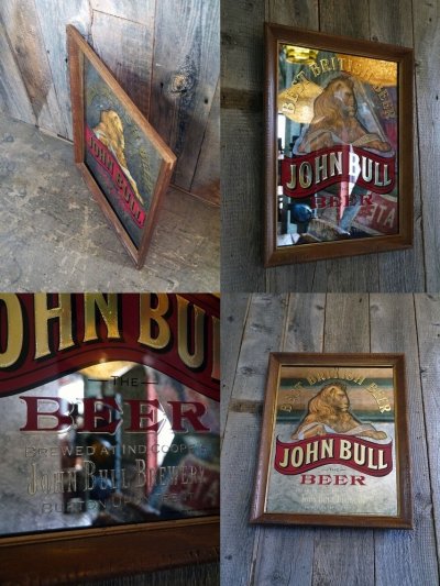 画像2: ビンテージ　JOHN　BULL　BEER　パブミラー