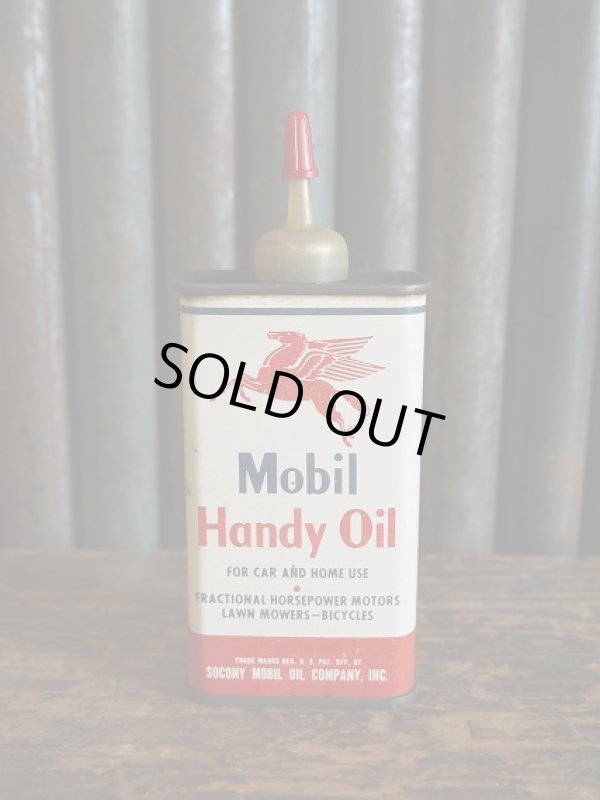画像1: ビンテージ　MOBIL　Handy　ミニoil缶　 (1)