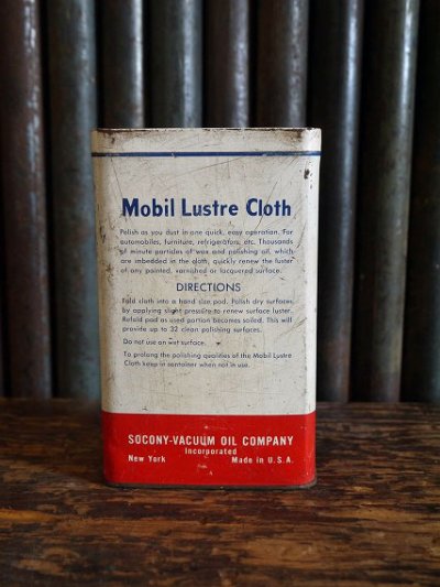 画像1: ビンテージ　MOBIL　Luster　Cloth　缶　