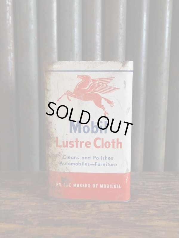 画像1: ビンテージ　MOBIL　Luster　Cloth　缶　 (1)