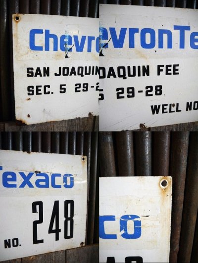 画像1: ビンテージ 　ChevronTexaco(TEXACO)　ホーローサイン　