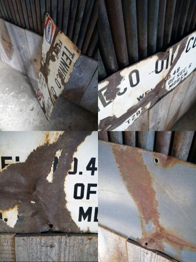 画像2: ビンテージ TENNECO ホーローサイン