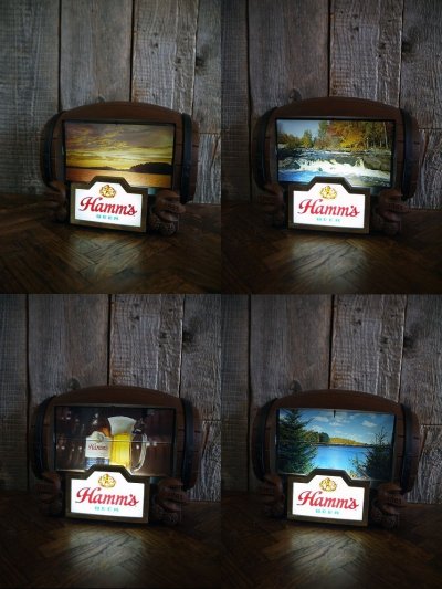 画像1: ビンテージ Hamm's BEER ライトサイン