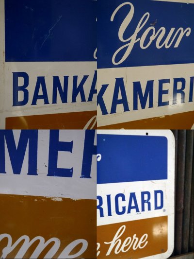 画像2: ビンテージ　BANKAMERICARD　両面看板