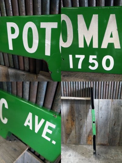 画像3: ビンテージ POTOMAC AVE 両面ホーローサイン