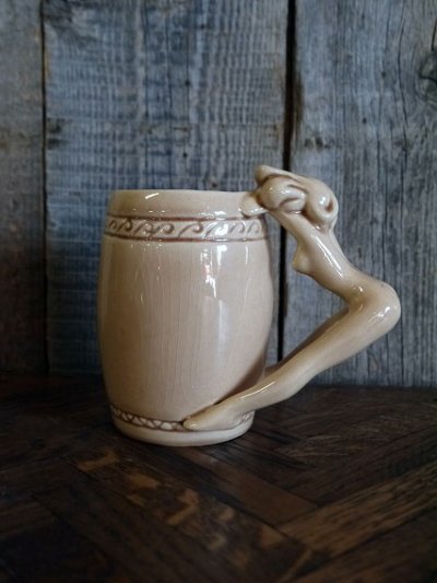 画像1: ビンテージ　ピンナップガール　マグカップ　(観賞用)　E