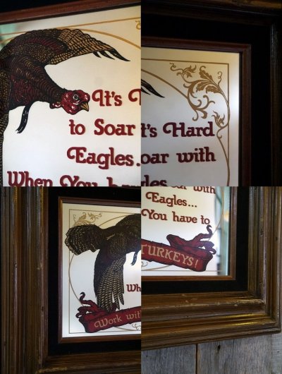 画像2: ビンテージ　WILD　TURKEY　パブミラー　