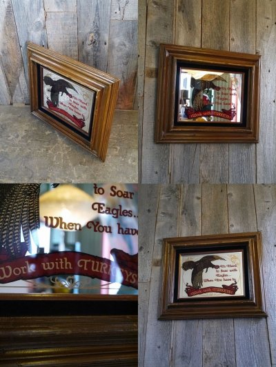 画像1: ビンテージ　WILD　TURKEY　パブミラー　