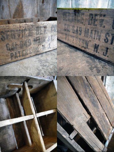 画像2: ビンテージ　SERVICE　BEV　CO　ウッドボトルケース 