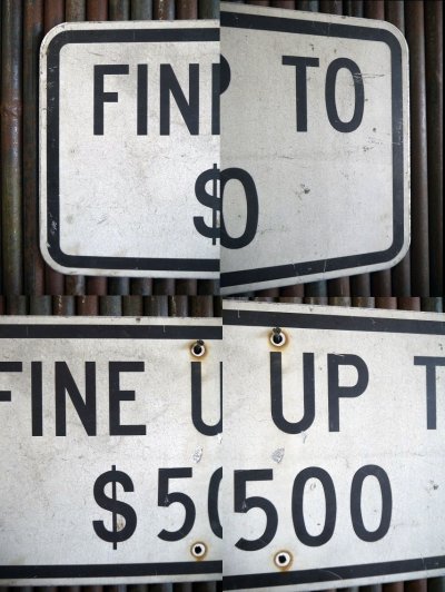 画像1: ビンテージ　FINE　UP　TO　＄５００　ロードサイン