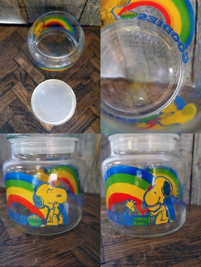 画像2: ビンテージ　SNOOPY　GOODIES　ガラスキャニスター