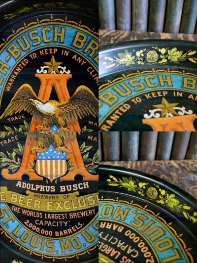 画像1: ビンテージ　ANHEUSER BUSCH　メタルトレイ