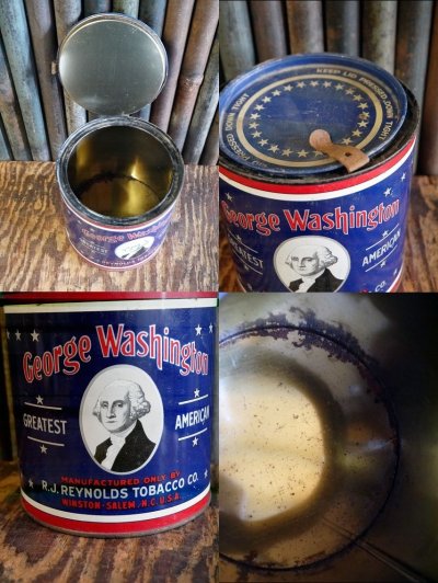画像2: ビンテージ　George　Washington　TOBACCO缶　