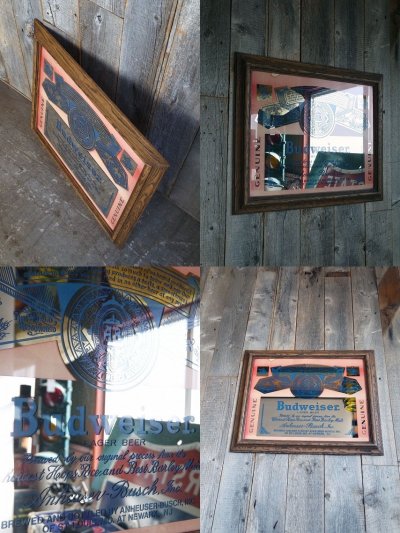 画像2: ビンテージ Budweiser パブミラー