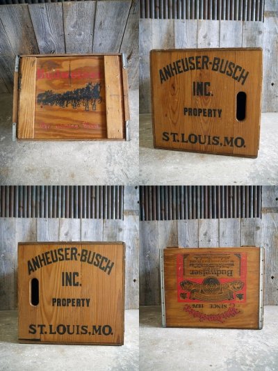 画像1: ビンテージ　Budweiser　ウッドケース 