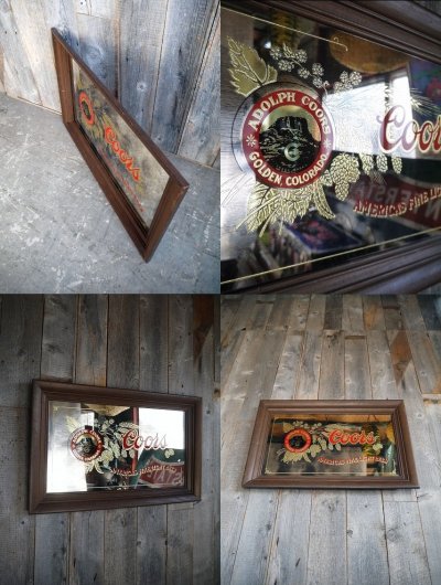 画像2: ビンテージ　Coors　BEER　パブミラー　