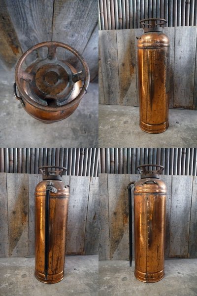 画像1: アンティーク　RED　STAR　メタル消火器