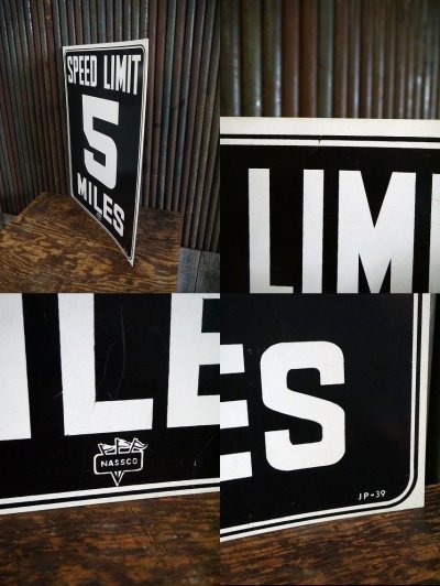 画像2: ビンテージ　SPEED　LIMIT　５　サイン　