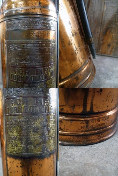 画像2: アンティーク　RED　STAR　メタル消火器