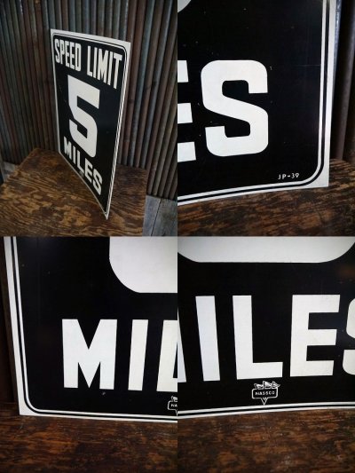 画像2: ビンテージ　SPEED　LIMIT　５　サイン　B