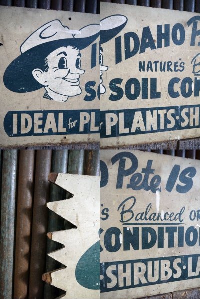 画像1: ビンテージ　IDAH　PEAT　看板