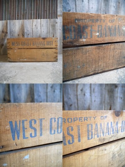画像1: ビンテージ　WAST　BANANA　DIST　ウッドボックス