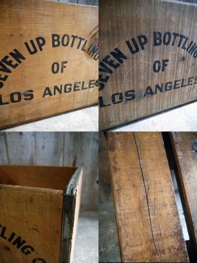 画像2: ビンテージ 7up ウッドボックス D