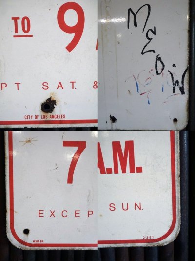 画像2: ビンテージ　TWO-AWAY　NO　STOPPING　ホーローロードサイン　