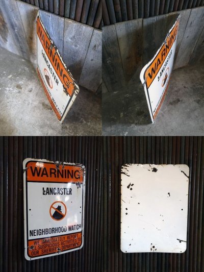 画像3: ビンテージ　WARNINNG　NEIGHBORHOOD　WACTH　ホーローサイン