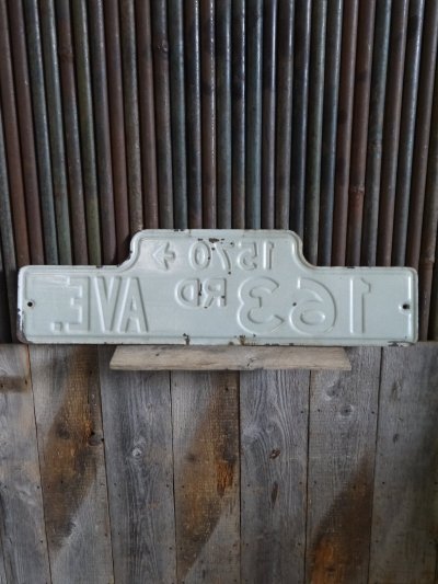 画像3: ビンテージ　１６３　RD　AVE　ホーローストリートサイン