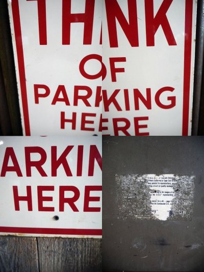 画像2: ビンテージ　DONT　EVEN　THINK　ホーローロードサイン　