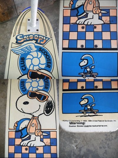 画像1: ビンテージ SNOOPY SCOOTER CLUB スケートボード