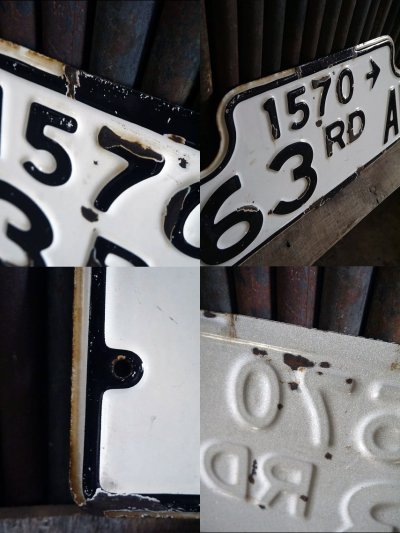 画像2: ビンテージ　１６３　RD　AVE　ホーローストリートサイン